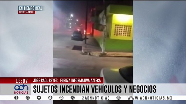 Quema de vehículos y ponchallantas generan terror en Tabasco