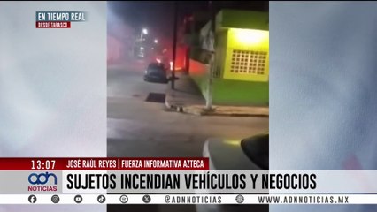 Quema de vehículos y ponchallantas generan terror en Tabasco