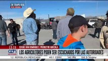 Agricultores bloquean aduana de Ciudad Juárez, denuncian abandono del gobierno y crisis del campo