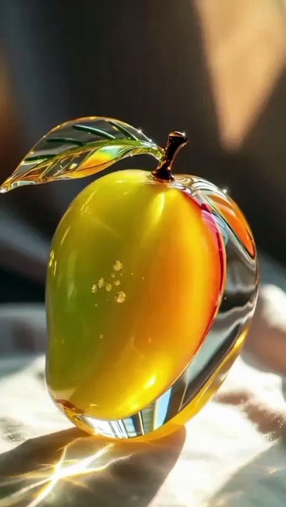 "Crystal Mango Cutting ASMR 🥭💛 | Smooth & Perfect Slice Sounds"