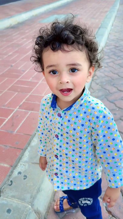 Little boy in action