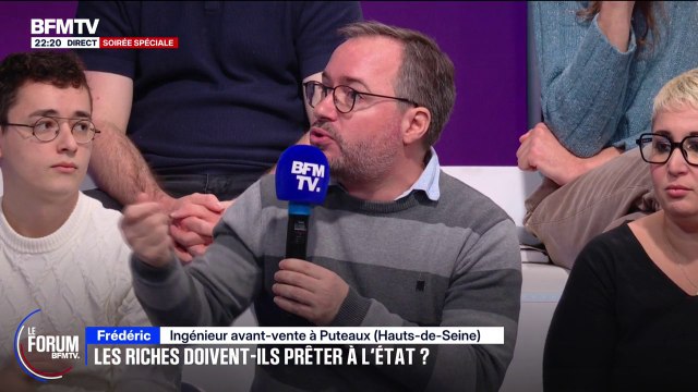 FORUM BFM - Forcer les riches à prêter de l'argent à l'État? Frédéric, ingénieur, propose plutôt de créer un livret d'emprunt d'État (...) où chacun est libre d'y contribuer