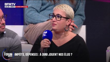 FORUM BFM - Forcer les plus riches à prêter de l'argent à l'État "n'est pas plus juste que de geler des retraites à 1.400 euros", assure Aurélie, agent immobilier