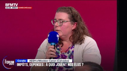 FORUM BFM - "J'aimerais payer des impôts", explique Coralie, AESH payée 1400 euros par mois