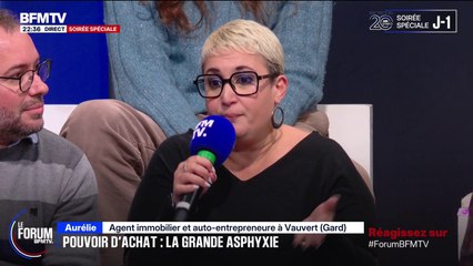 FORUM BFM - Pouvoir d'achat: "On prend de moins bonnes marques et on mange moins de steak", ironise Aurélie, agent immobilier