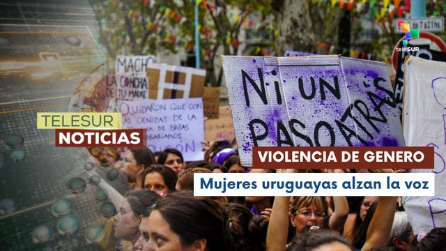 Uruguayas marchan contra la violencia de género