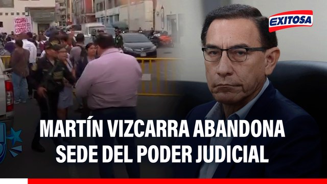 Martín Vizcarra abandona sede del Poder Judicial