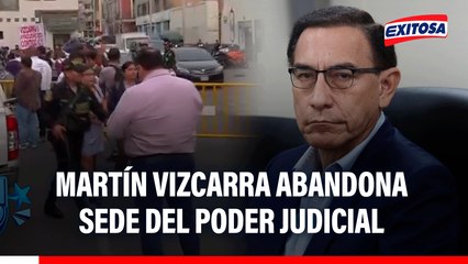 Martín Vizcarra abandona sede del Poder Judicial