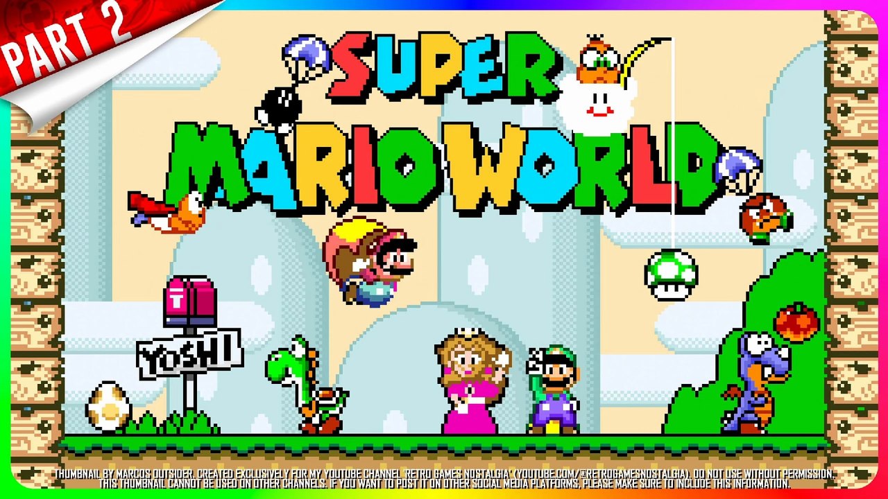 Super Mario World (SNES - US) Longplay PART 2 of 2 (100% All 96 Exits, 2 Players)