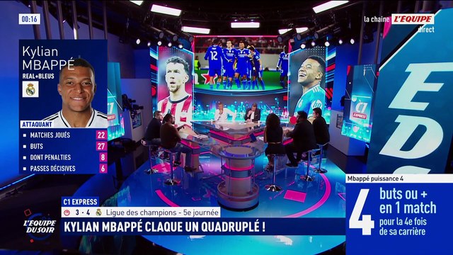 Mbappé frappe quatre fois contre l'Olympiakos - Foot - Ligue des champions