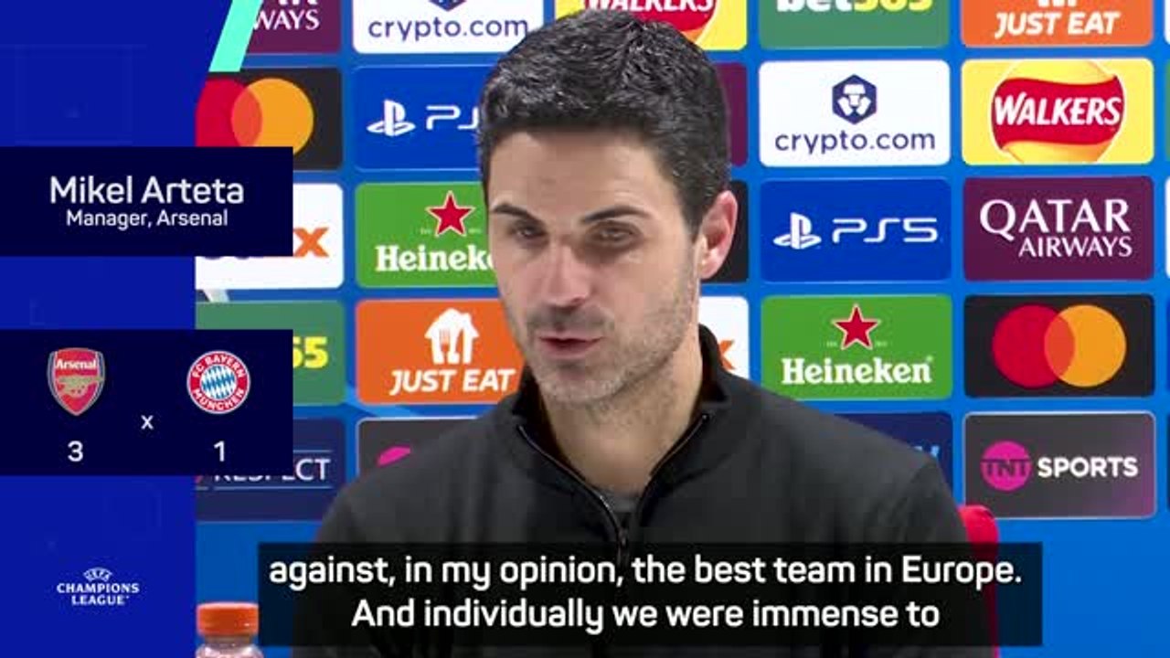 'I have to praise our players' - Arteta hails Arsenal's win over Bayern