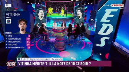 PSG 5-3 Tottenham : Vitinha mérite-t-il la note de 10 ? - L'Équipe du Soir - extrait