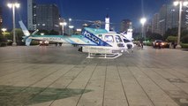 Inédito: un helicóptero descendió en medio de Plaza Moreno en La Plata
