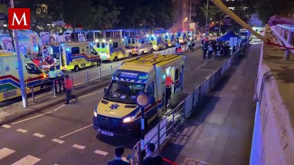 Tragedia en Hong Kong: andamios colapsan y envuelven en llamas tres bloques residenciales