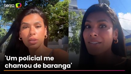 Policial chama Pocah de ‘baranga’ e cantora grava reação: ‘Rindo de nervoso’