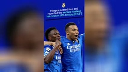 Mbappe scores FOUR against Olympiacos