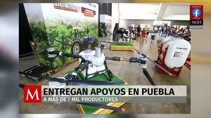 Alejandro Armenta encabeza la entrega de apoyos a más de siete mil productores rurales en Puebla