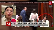 La diputada del PT, Martha Aracely Cruz, denuncia a Cuauhtémoc Blanco por acoso en el 25N