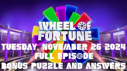 [♥️ New Show Hot 2025 ]  Wheel of fortune November, 26 2025 FULL Episode 720HD