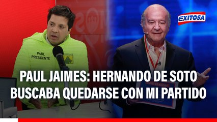 Paul Jaimes y su DISPUTA con Hernando de Soto: "Pretendía quedarse con todo el partido"