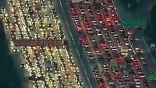 Rush hour in Los Angeles ahead of thanksgiving