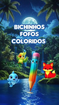 ✨ O Lapisinho Mágico e os Bichinhos Fofos Coloridos! Aprenda as Cores Brincando 💚💙❤️