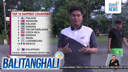 World Happiness Report - Pilipinas, 57th sa happiest countries ngayong 2025; Finland, top country | Balitanghali