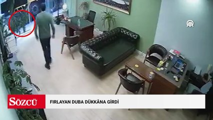 Fırlayan Duba Dükkâna Girdi