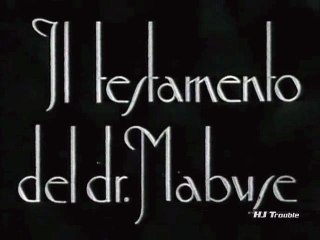 Fritz Lang - Il testamento del dottor Mabuse