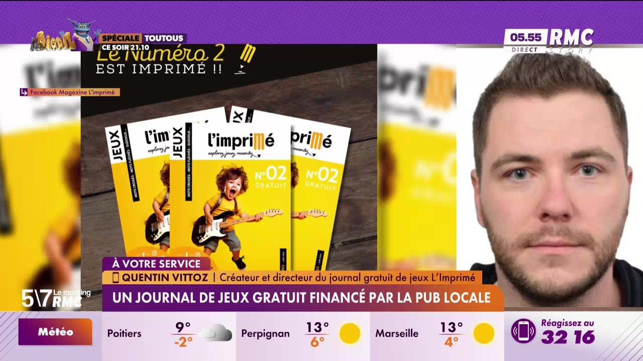 Quentin Vittoz à votre service : Un journal de jeux gratuit financé par la pub locale - 27/11