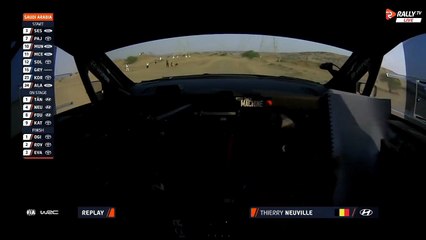 WRC 2025 Saudi Arabia SS2 Neuville Windshield Broke Jump