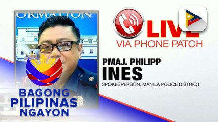 Panayam ka Manila Police District Spokesperson, PMAJ. Phillip Ines ukol sa paghahanda para sa nalalapit na November 30 rally