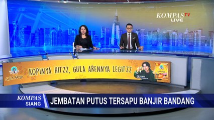 Detik-Detik Jembatan Gunung Nago Ambruk Usai Hujan Deras di Padang | KOMPAS SIANG
