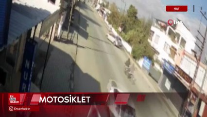 Hatay'da dönüş yapan otomobille motosiklet çarpıştı