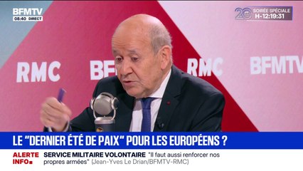 "Notre sécurité dépend d'abord de nous", déclare Jean-Yves Le Drian, ancien ministre des Armées et des Affaires étrangères