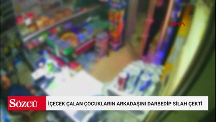Sarıyer’de içecek çalan çocukların arkadaşını darbedip silah çekti