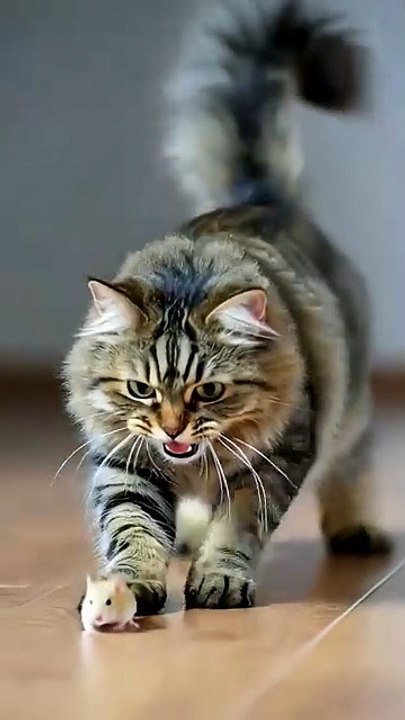 a cat eating 🐭 #cat #funnycats