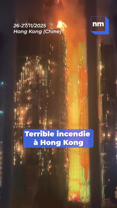 Hong Kong : Les images du terrible incendie d’un ensemble de gratte-ciel qui a fait au moins 55 morts