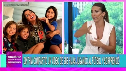 La hija de Cinthia Fernández que la rompe jugando al fútbol y El Pollo Álvarez le vio futuro