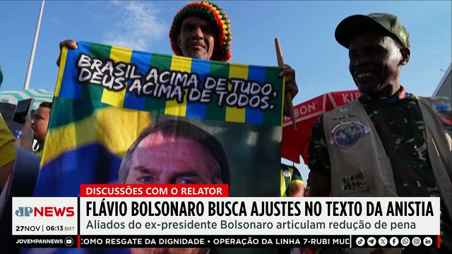 Flávio Bolsonaro busca ajustes no texto da anistia