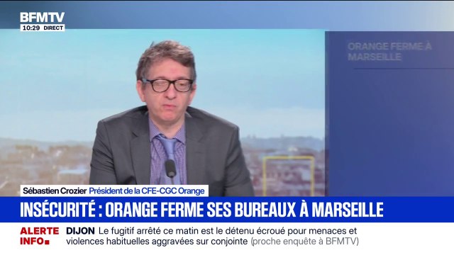 Les services sont terrorisés : Sébastien Crozier (CFE-CGC) réagit à la fermeture temporaire du site d'Orange à Marseille en raison des tensions dans le quartier
