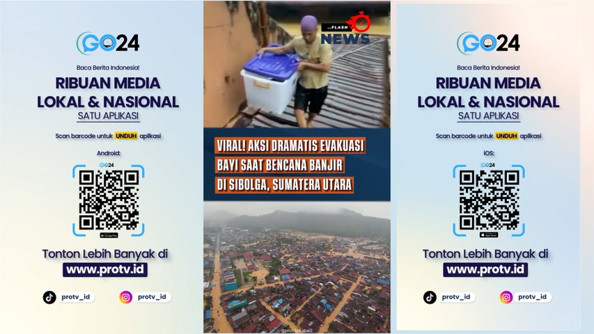 Viral! Aksi Dramatis Evakuasi Bayi Saat Bencana Banjir di Sibolga