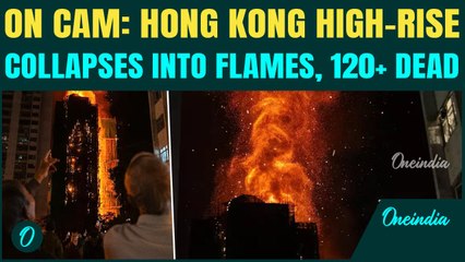 Hong Kong High Rise Fire MOST SHOCKING VIDEOS: 120+ DEAD As Charred Skeleton Towers STILL BURN