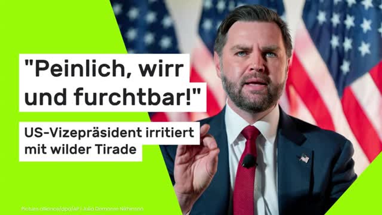 J.D. Vance: 'Peinlich, wirr und furchtbar!' US-Vizepräsident irritiert mit wilder Truthahn-Tirade
