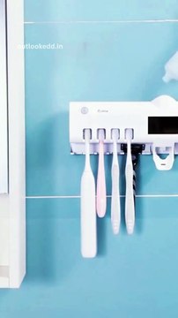 UV Light Sterilizer Toothbrush Holder & Toothpaste Dispenser 🇺🇸✨ Keep Your Bathroom Fresh & Germ-Free!