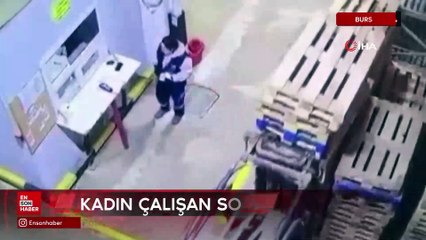 Bursa'da paletlerin altında kalmaktan son anda kurtuldu