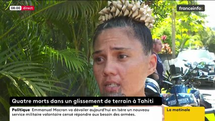 Tahiti: Au moins sept morts et des disparus dans un glissement de terrain, annonce Emmanuel Macron