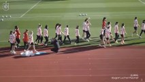 Entrenamiento de la Selección Española Femenina previa a la final contra Alemania
