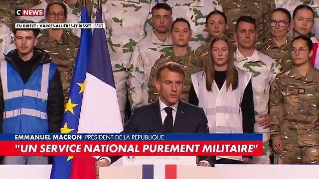 Emmanuel Macron annonce la création d'un nouveau service national purement militaire et volontaire dès l'été prochain - Les jeunes volontaires serviront pendant 10 mois uniquement sur le territoire national