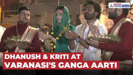 Dhanush & Kriti Sanon Attend Varanasi’s Iconic Ganga Aarti | Tere Ishk Mein Movie Promotion